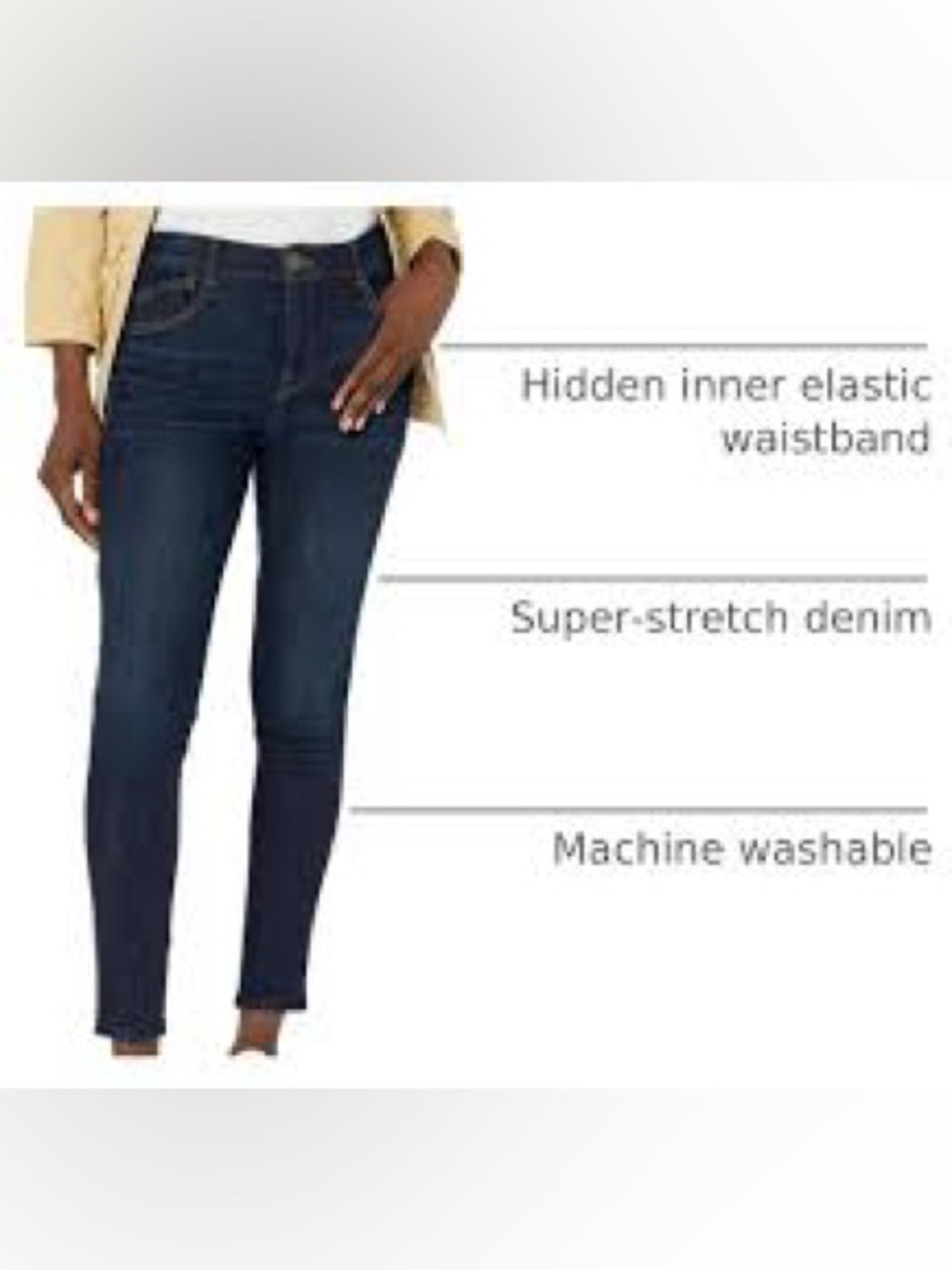 Democracy luxe touch high rise AB technology ankle length skinny jeans